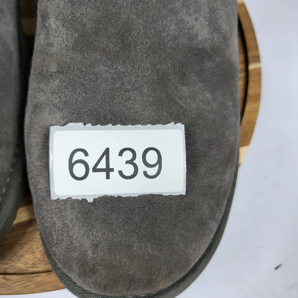 UGG Bailey Bow II Boots Women 9 Grey Excellent Suede Sheepskin 1002954